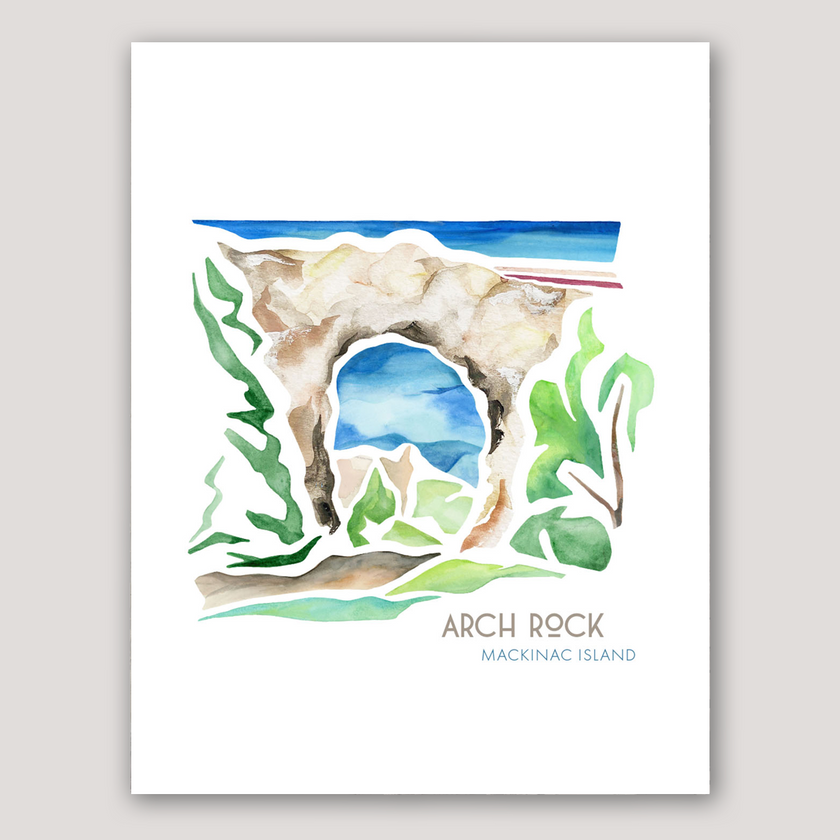 Arch Rock (Mackinac Island) Watercolor Print
