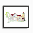 Beaver Head (Island) Lighthouse Watercolor Print
