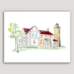 Beaver Head (Island) Lighthouse Watercolor Print