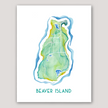 Beaver Island (MI) Map Watercolor Print