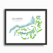 CUSTOM Watercolor Golf Course Map
