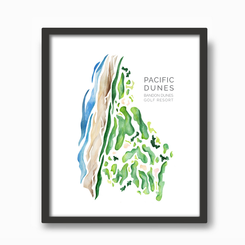 CUSTOM Watercolor Golf Course Map