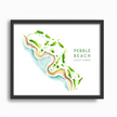 CUSTOM Watercolor Golf Course Map