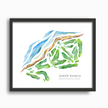 CUSTOM Watercolor Golf Course Map