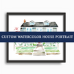 CUSTOM Home Watercolor Print