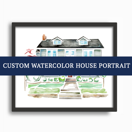 CUSTOM Home Watercolor Print