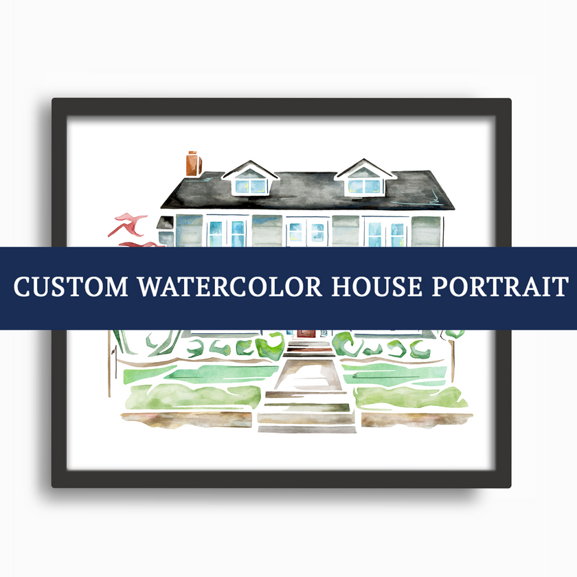 CUSTOM Home Watercolor Print