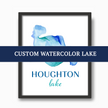 CUSTOM Lake Watercolor Print