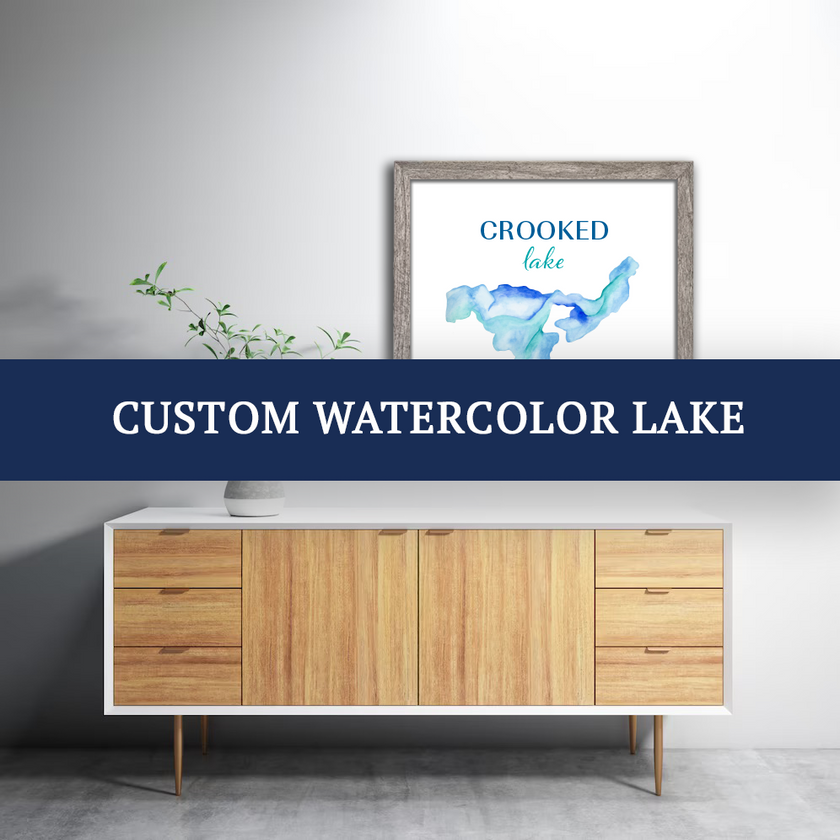 CUSTOM Lake Watercolor Print