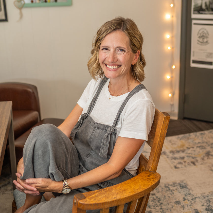 watercolor artist emily frushour in her lansing, michigan studio
