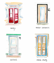 Doors of Leland Watercolor Print