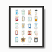 Doors of Leland Watercolor Print