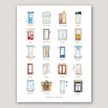 Doors of Leland Watercolor Print