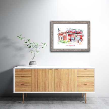 Good Hart General Store (MI) Watercolor Print