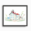 Grand Traverse Lighthouse Watercolor Print