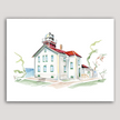 Grand Traverse Lighthouse Watercolor Print