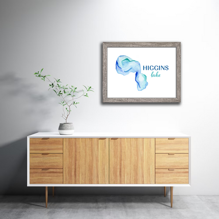 Higgins Lake (MI) Watercolor Print