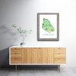Mackinac Island (MI) Map Watercolor Print