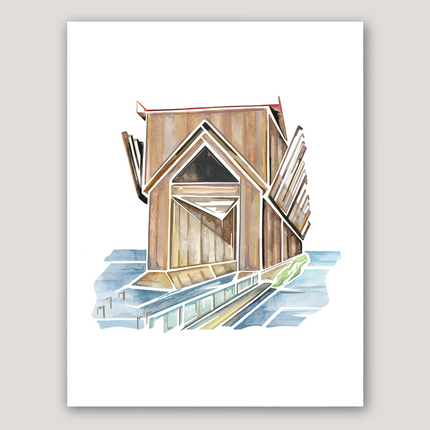 Marquette Ore Dock (Michigan) Watercolor Print