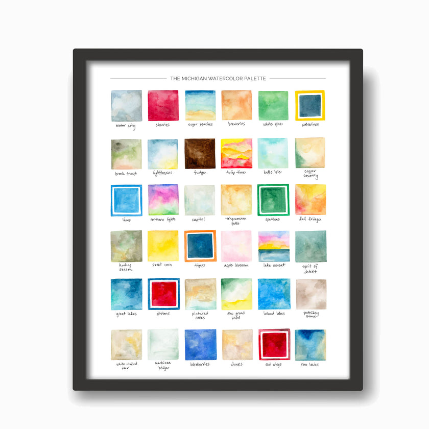 Watercolor Swatches: Michigan | Colors of Michigan