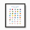 Nautical Alphabet Watercolor Print