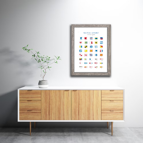 Nautical Alphabet Watercolor Print