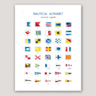 Nautical Alphabet Watercolor Print