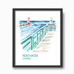 Pentwater Channel (Pentwater, MI) Watercolor Print