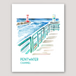 Pentwater Channel (Pentwater, MI) Watercolor Print