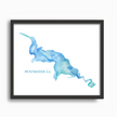 Pentwater Lake (Pentwater, MI) Watercolor Print