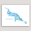 Pentwater Lake (Pentwater, MI) Watercolor Print