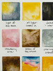 Song Lyrics Watercolor Swatches | Everywhere Everything | Singer Songwriter | Folk Music | Art Inspired by Lyrics