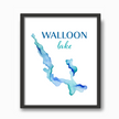 Walloon Lake (MI) Watercolor Print