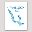 Walloon Lake (MI) Watercolor Print
