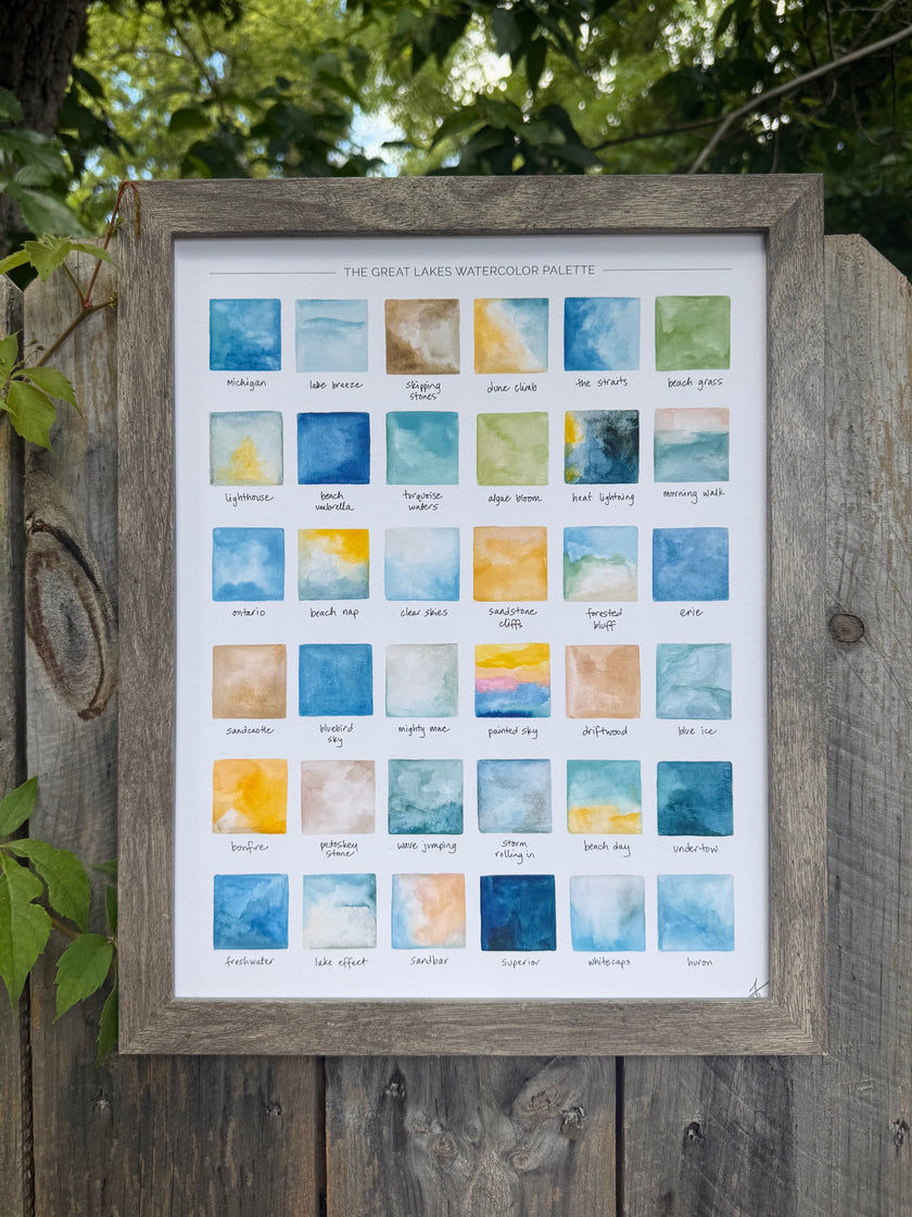 Watercolor Palette | Great Lakes | Michigan