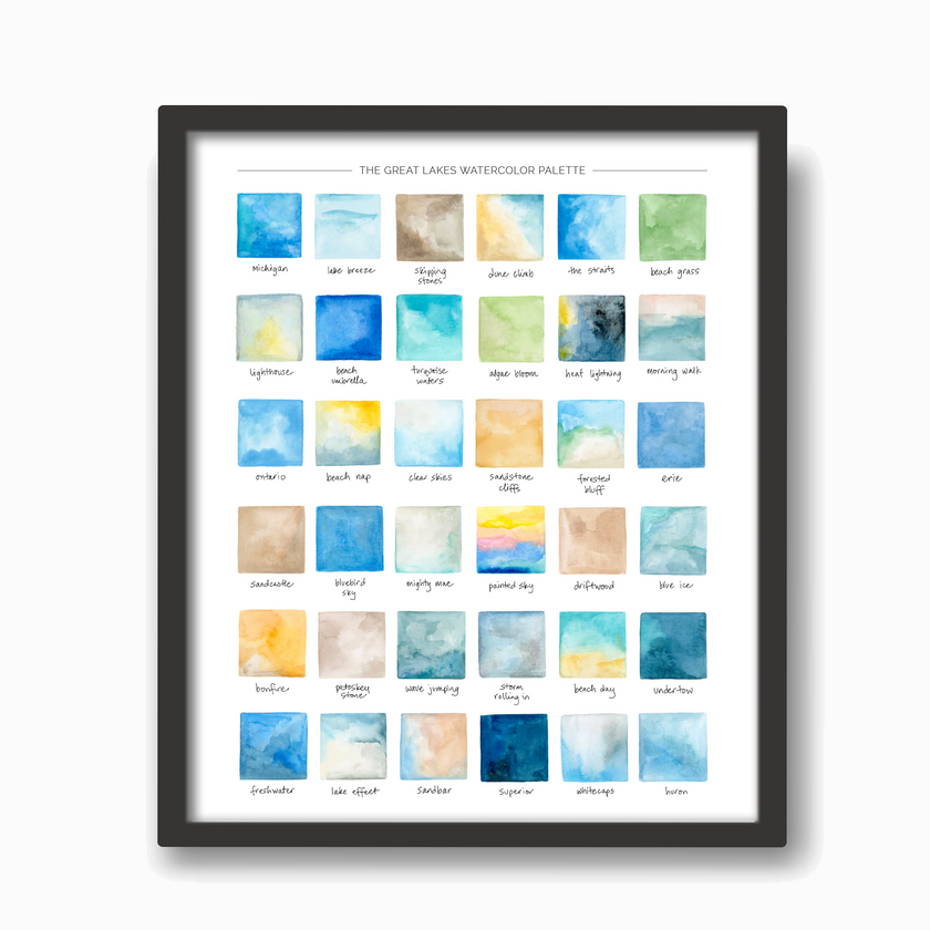 Watercolor Palette | Great Lakes | Michigan
