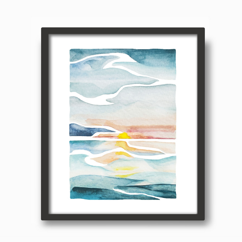 Waterscape No. 2 Watercolor Print