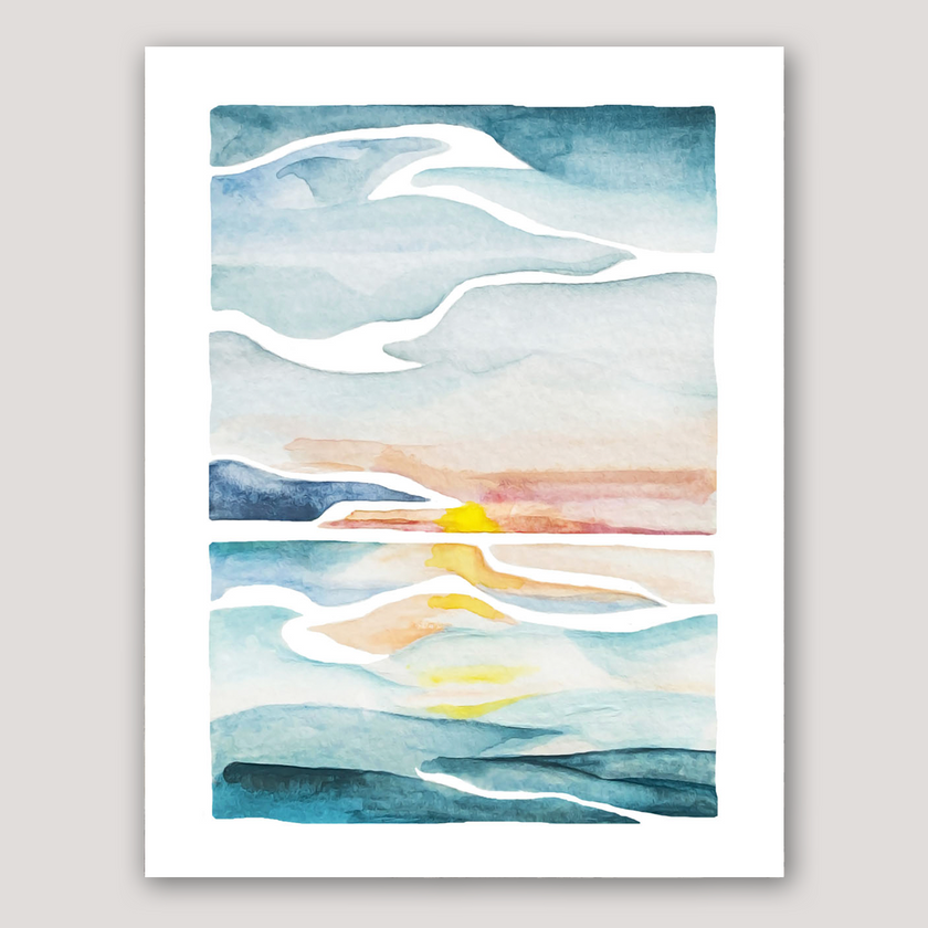 Waterscape No. 2 Watercolor Print