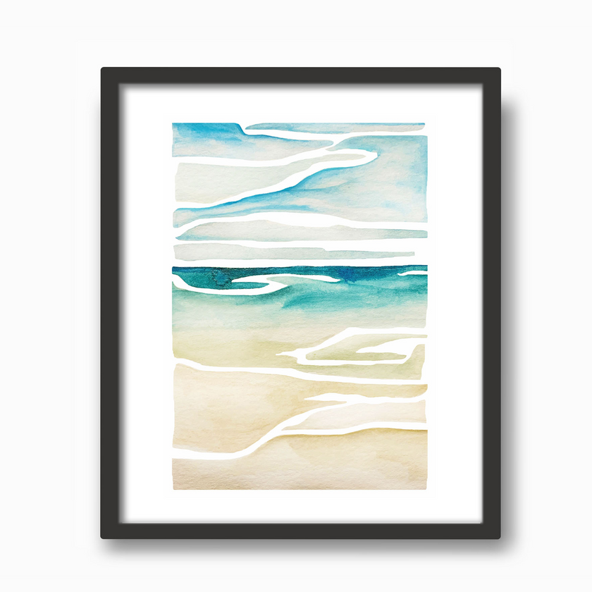 Waterscape No. 1 Watercolor Print